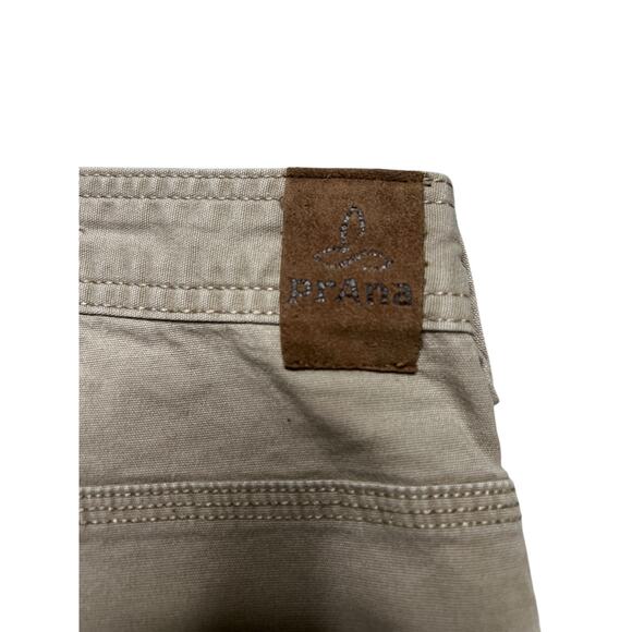 PrAna Pants Mens Sz 33x30 Tan Breathe Hiking Fishing Straight Cotton Canvas Y2K - Picture 5 of 12